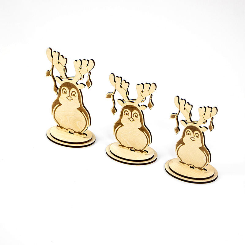 Factory Direct Christmas party decorations wooden Santa ornaments