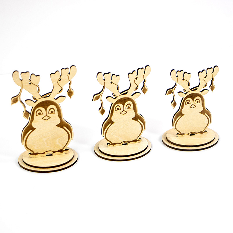 Factory Direct Christmas party decorations wooden Santa ornaments