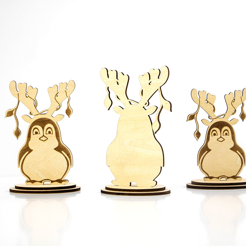 Factory Direct Christmas party decorations wooden Santa ornaments