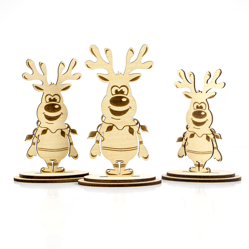 Laser-cut wooden Christmas crafts Wooden Christmas ornaments Home decor