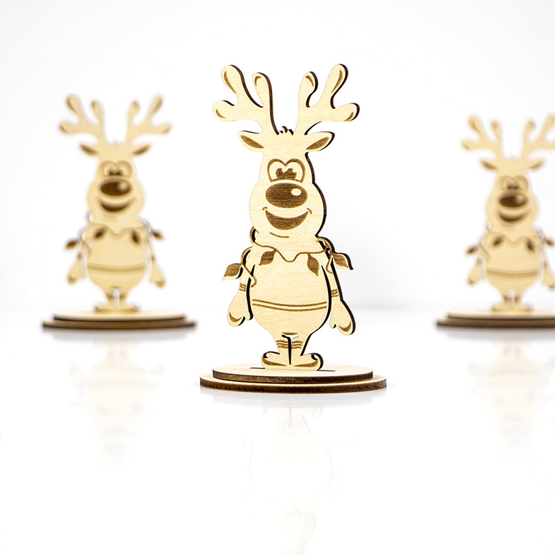 Laser-cut wooden Christmas crafts Wooden Christmas ornaments Home decor