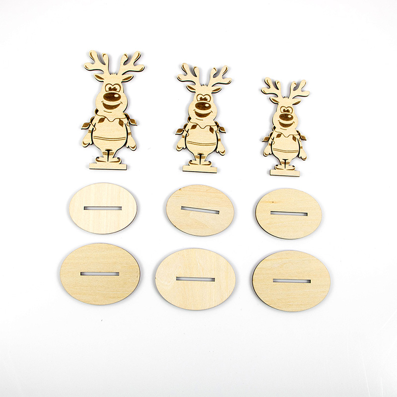 Laser-cut wooden Christmas crafts Wooden Christmas ornaments Home decor