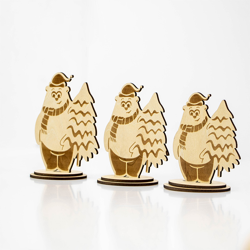 2025 Factory direct wood Christmas decoration plywood family Christmas decoration