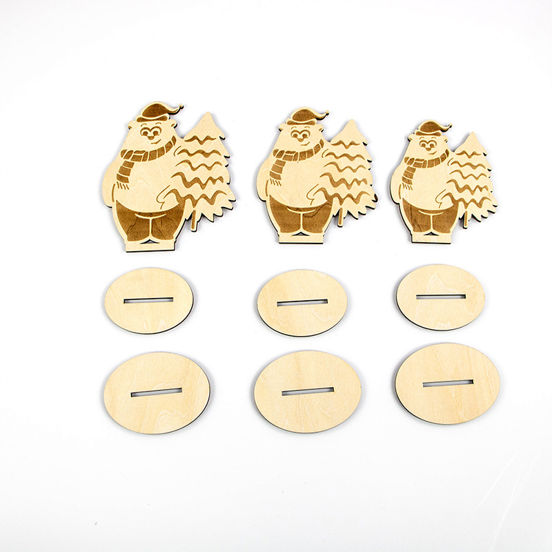 2025 Factory direct wood Christmas decoration plywood family Christmas decoration