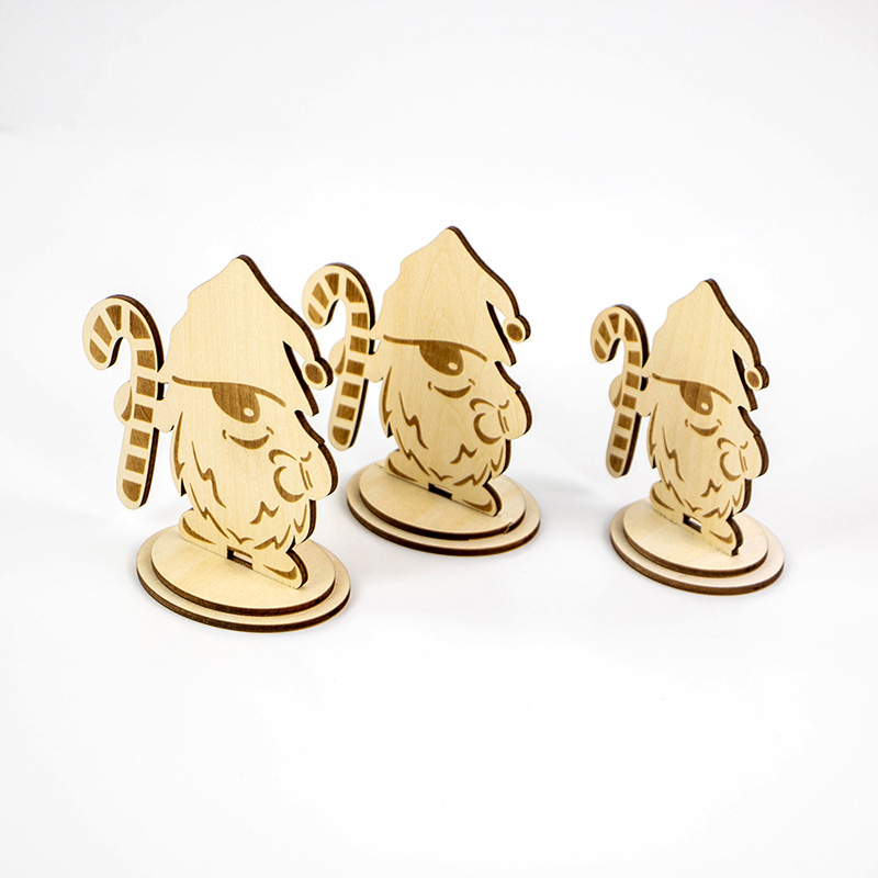 Custom wholesale wooden Christmas decoration creative Christmas elements wooden ornaments