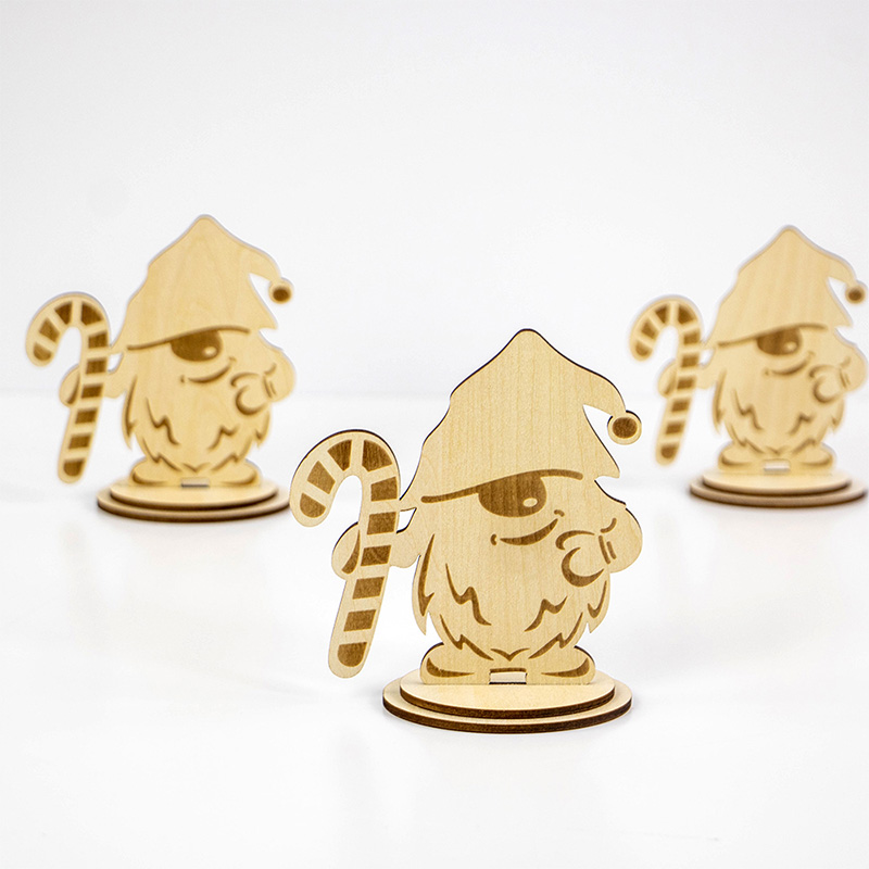 Custom wholesale wooden Christmas decoration creative Christmas elements wooden ornaments