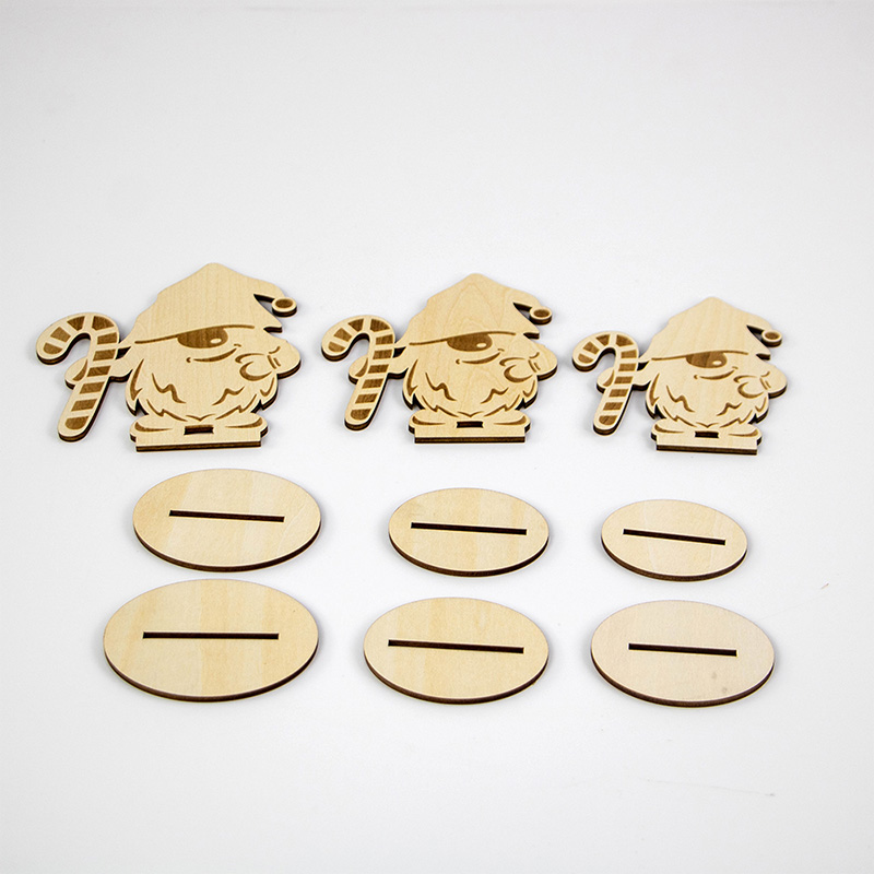 Custom wholesale wooden Christmas decoration creative Christmas elements wooden ornaments