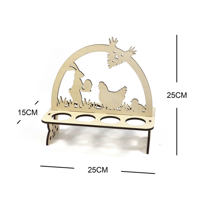 Custom Easter Party Decoration Wooden Easter Egg Display DIY Stand for Easter Decoration
