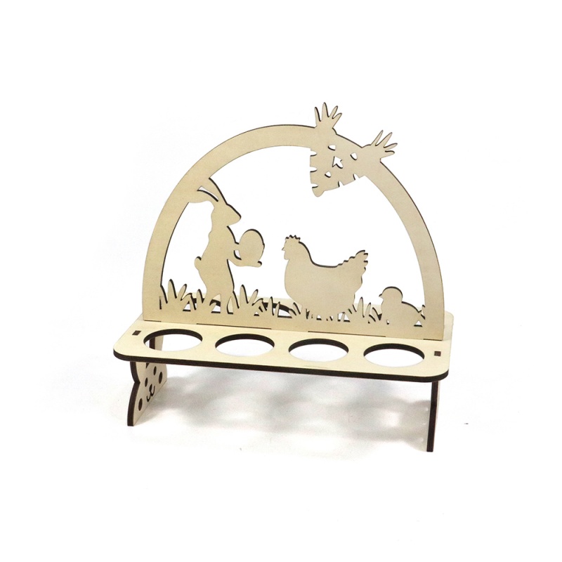 Custom Easter Party Decoration Wooden Easter Egg Display DIY Stand for Easter Decoration