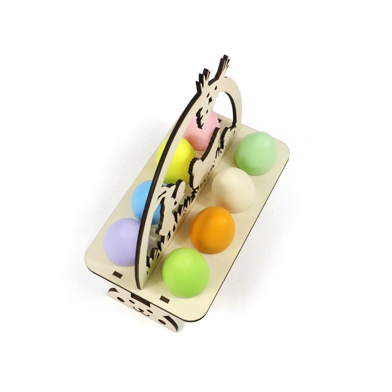 Custom Easter Party Decoration Wooden Easter Egg Display DIY Stand for Easter Decoration