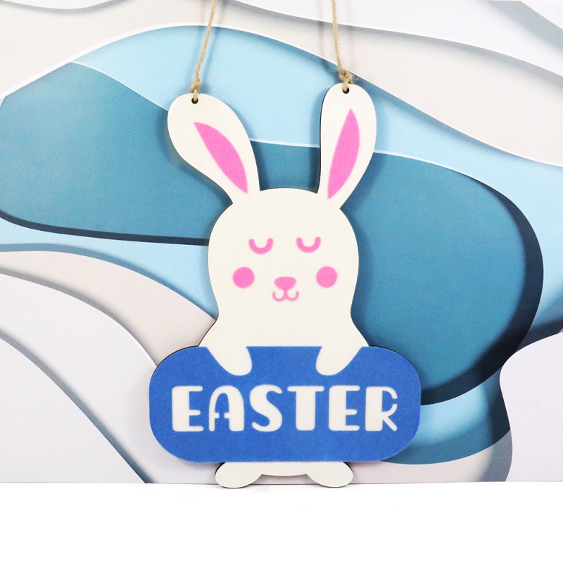 Colorful Wooden Easter Wall Sign Plaque for Easter Wall Dorr Decoration