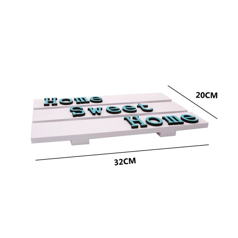 Custom Spray Painting White Sweet Home Plaque For Wall Decor