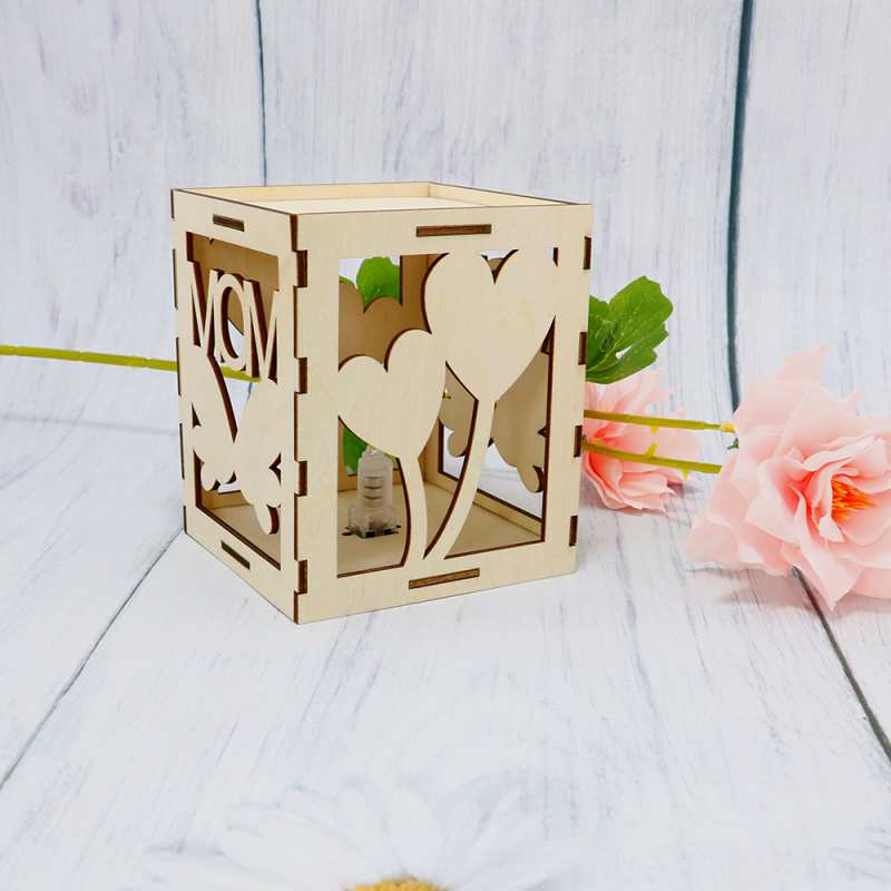 A Heartwarming Gift for Mom Mather’s Day Wooden Candle Holder Lantern Super Mom