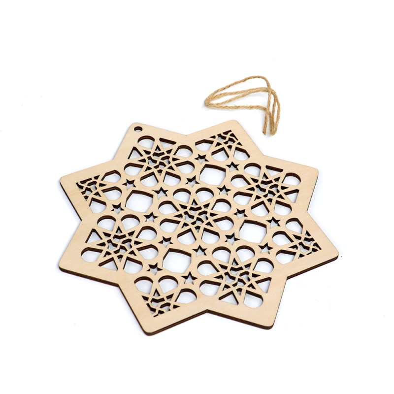 Eco-Friendly Laser Cutting Natural Ramadan Decorations Wall Decor Wood Sign