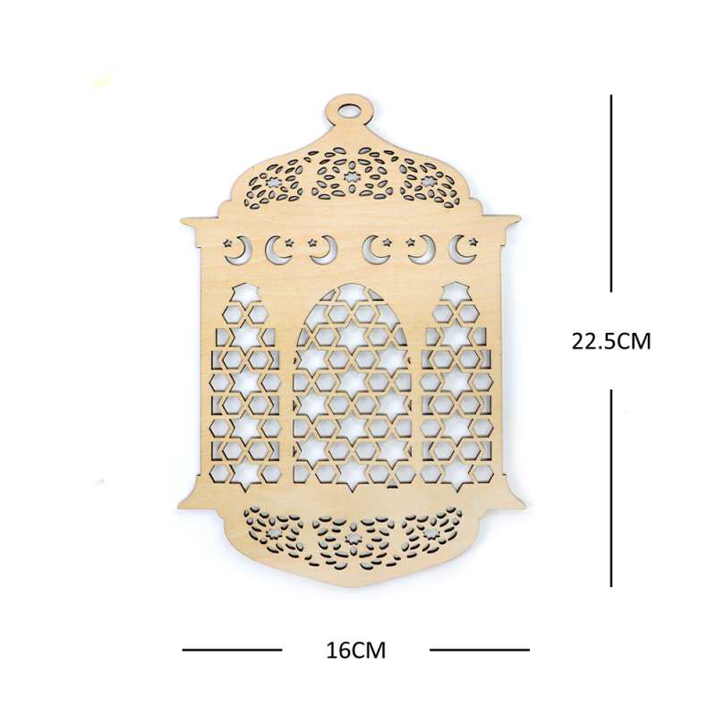 Eco-Friendly Laser Cutting Natural Ramadan Decorations Wall Decor Wood Sign