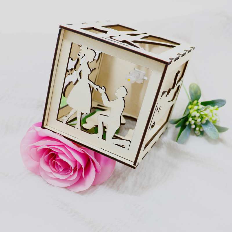 Romantic Glow Valentine's Day Wooden Candle Holder Wood Lantern Romantic Glow Valentine's Day Wooden Candle Holder Wood Lantern