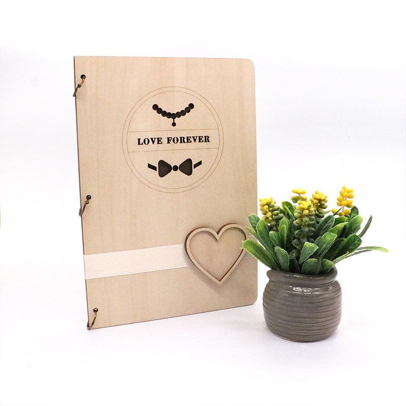 Rustic Personalized Wooden Cover Wedding Guest Book Wooden Cover