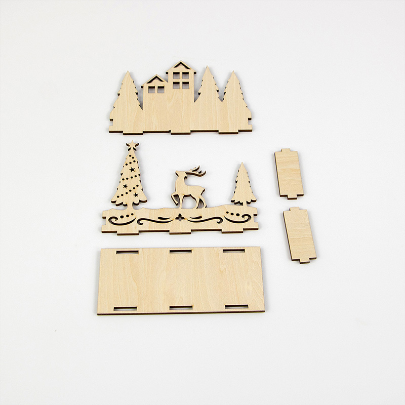 New popular candle display boxes decorated with Christmas wooden candle holders