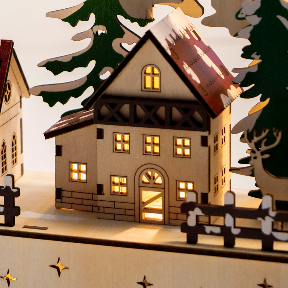 laser cut christmas village