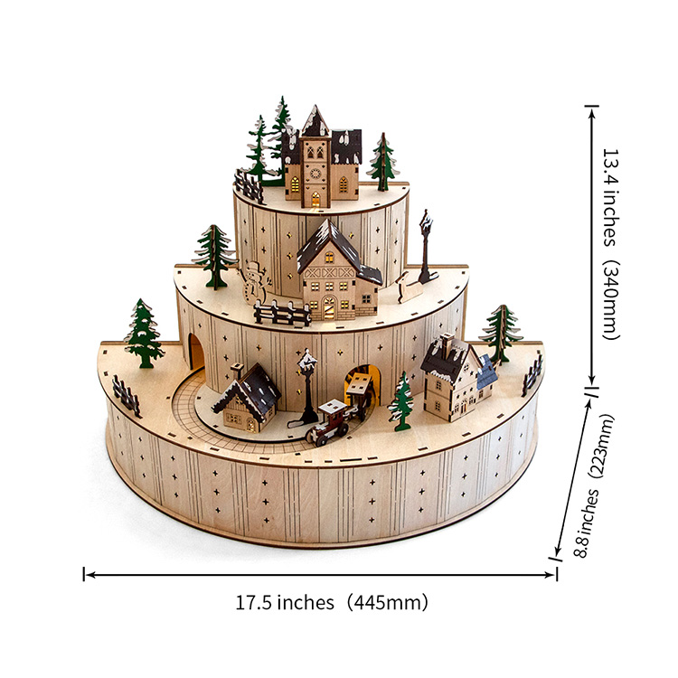 wooden christmas village