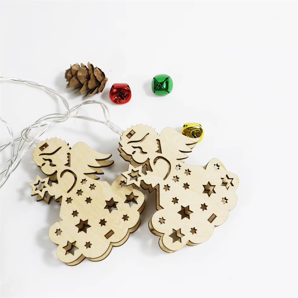 aser cut wood christmas ornament