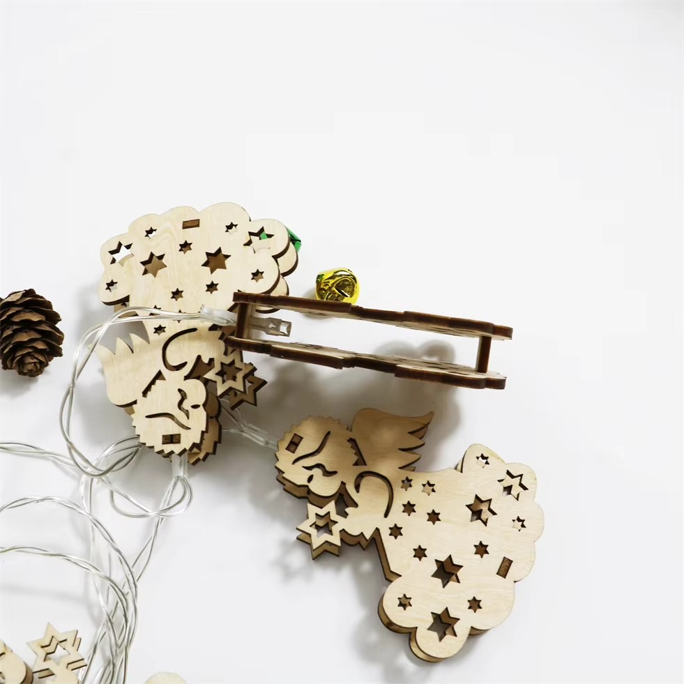 aser cut wood christmas ornament