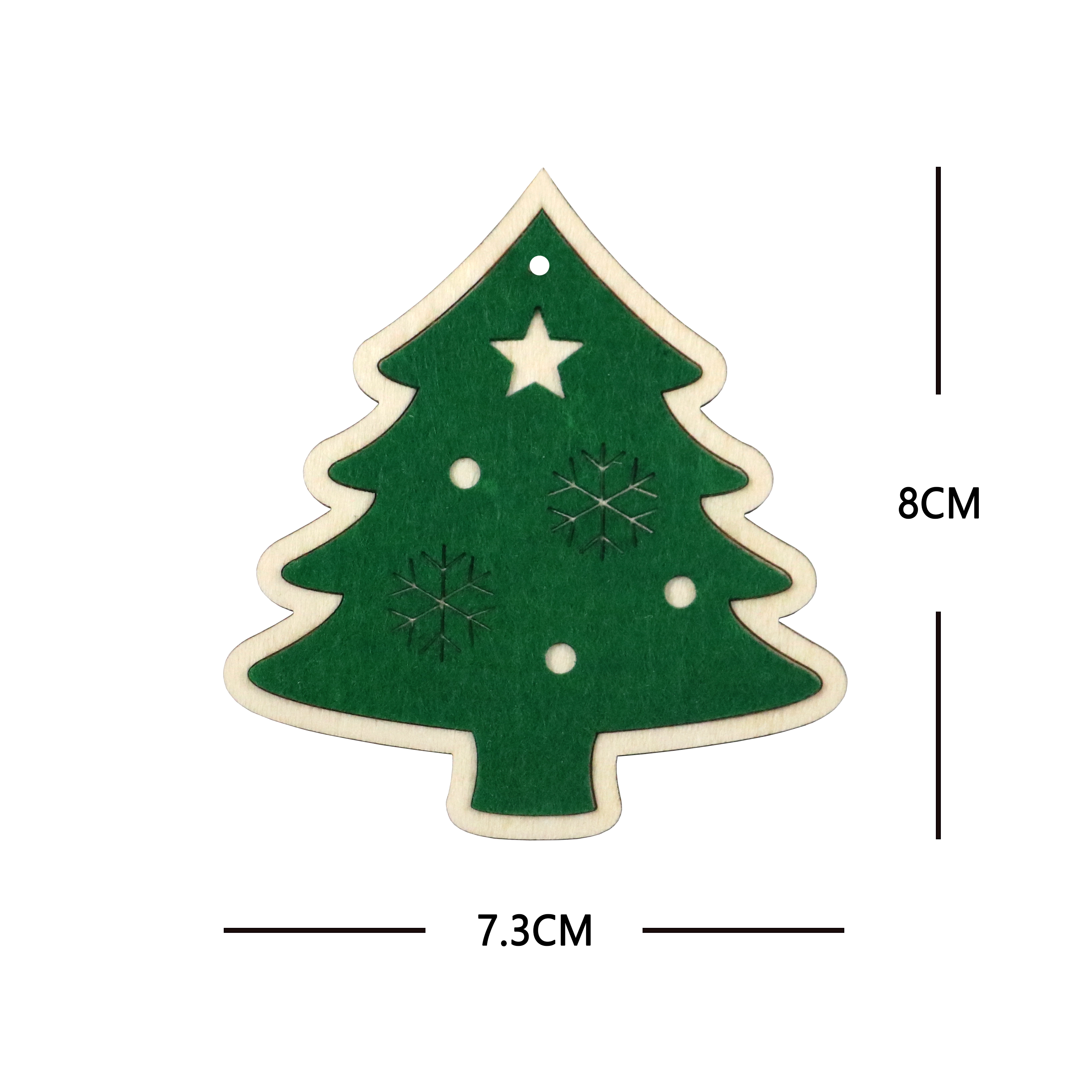 laser cut wood christmas ornament