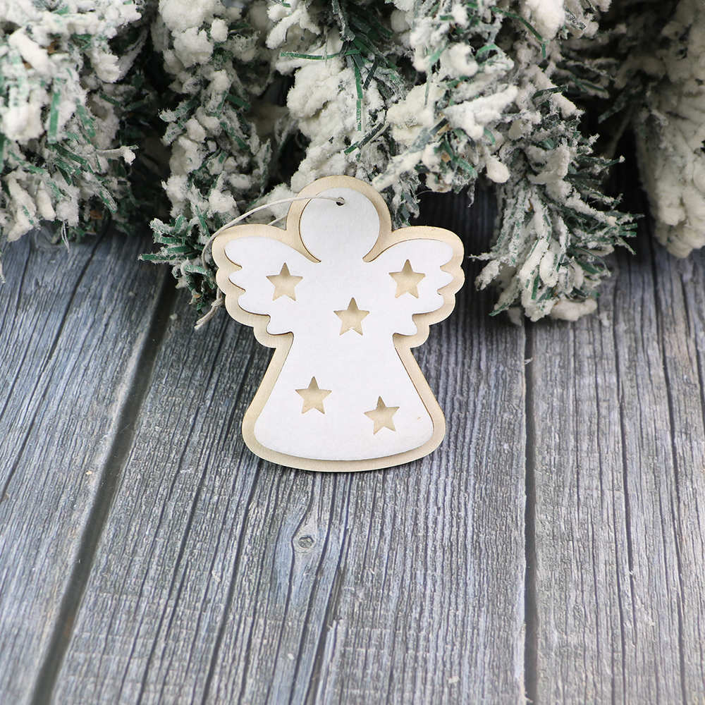 laser cut wood christmas ornament