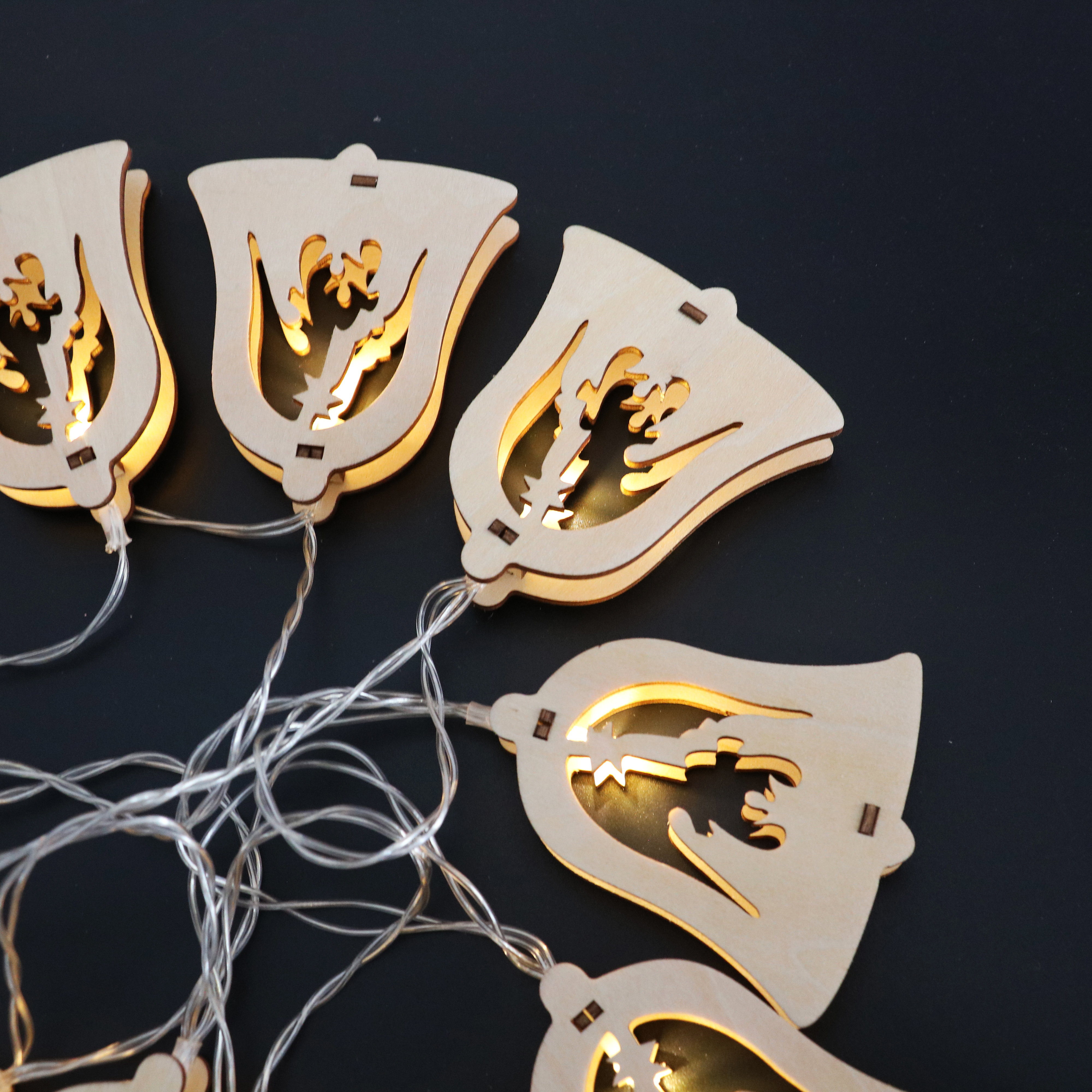 wooden christmas tree ornament