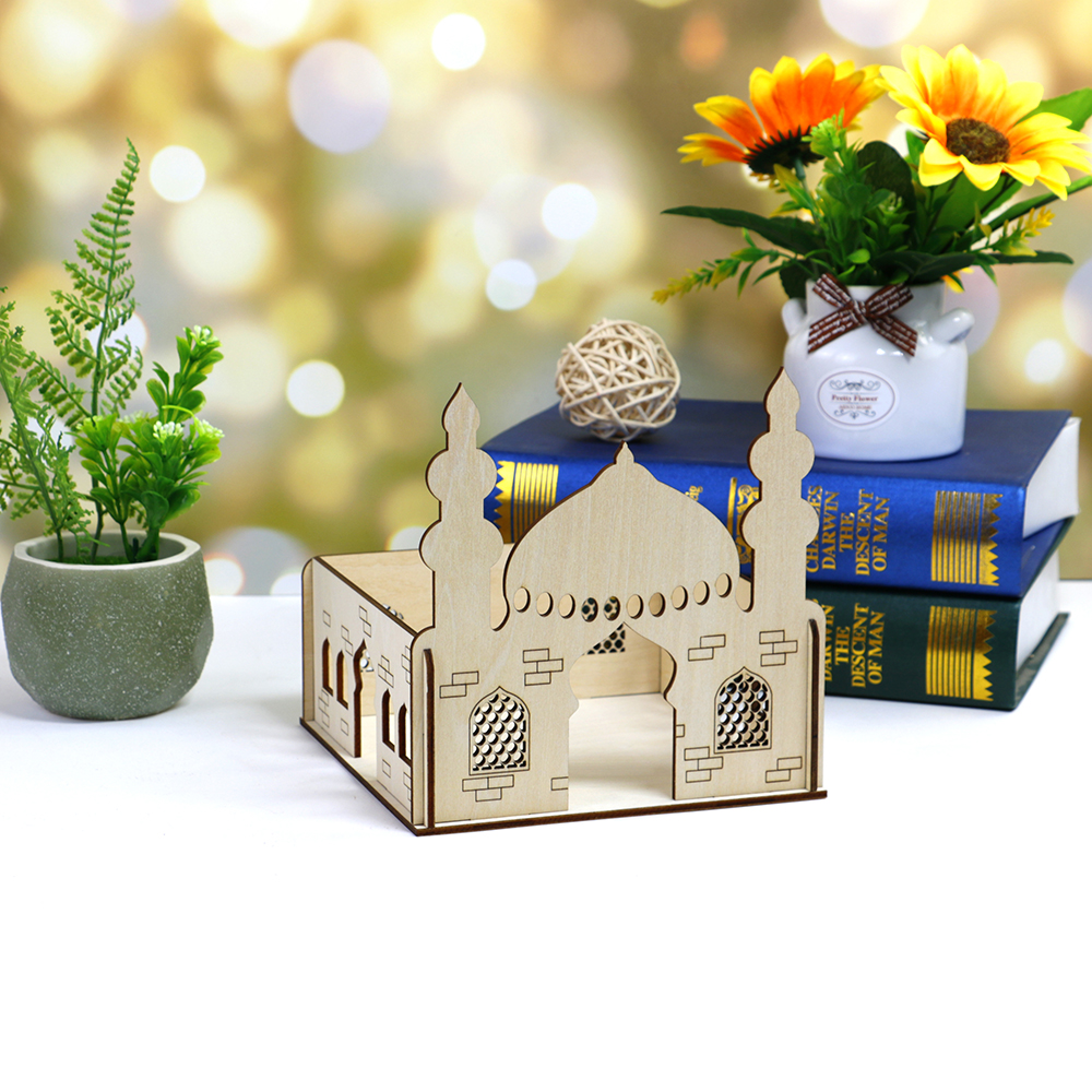 Ramadan Wooden Serving Tray Plate