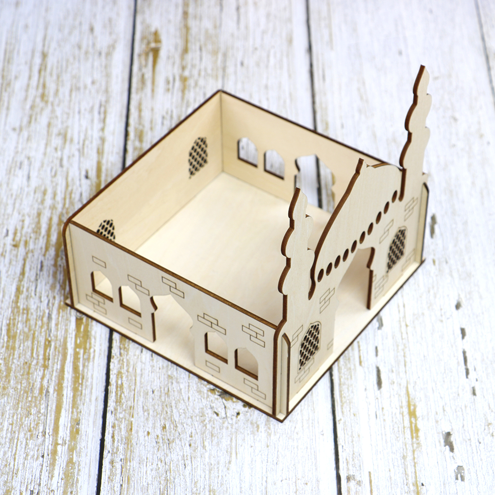 Ramadan Wooden Tray Decor