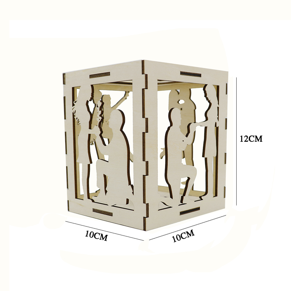 Valentine's Day Wooden Candle