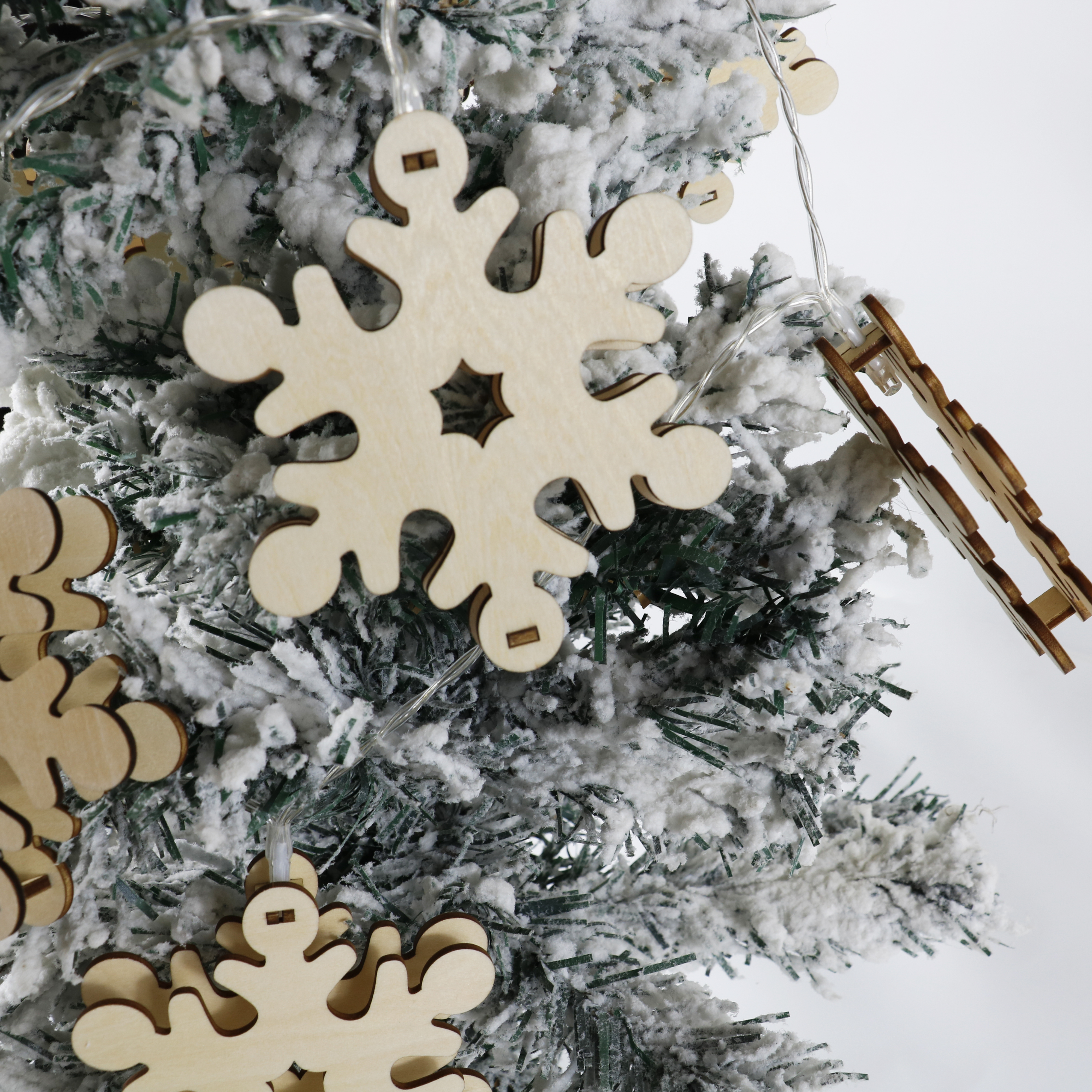 wooden christmas tree ornament