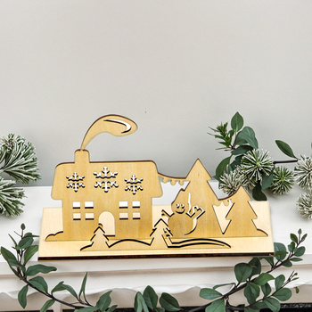 wooden candle holder