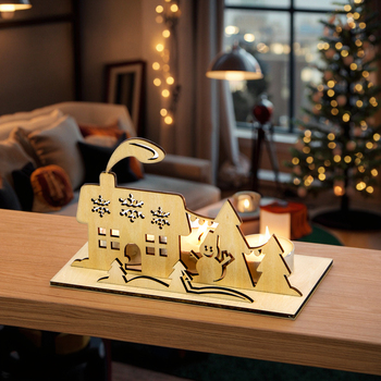 laser cut wood christmas decoration