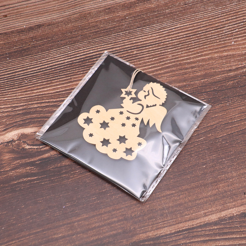 wooden christmas tree pendant