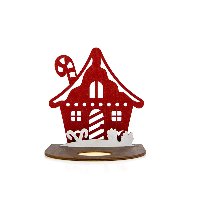 wooden Christmas candlesticks