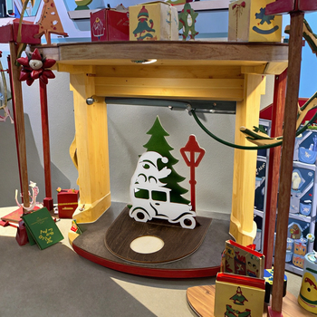 Wooden Christmas candle holder