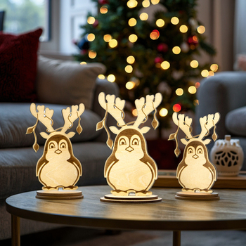 laser cut wood christmas decoration