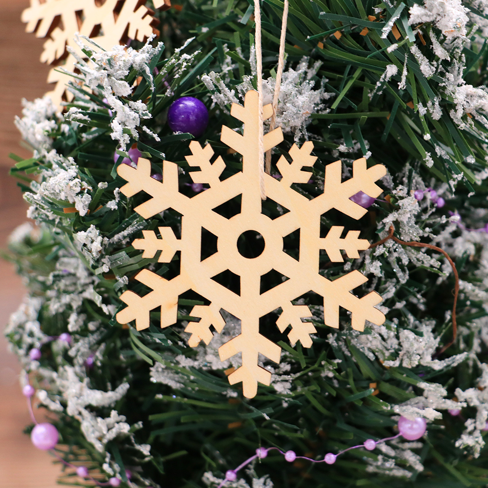 wooden christmas tree ornament