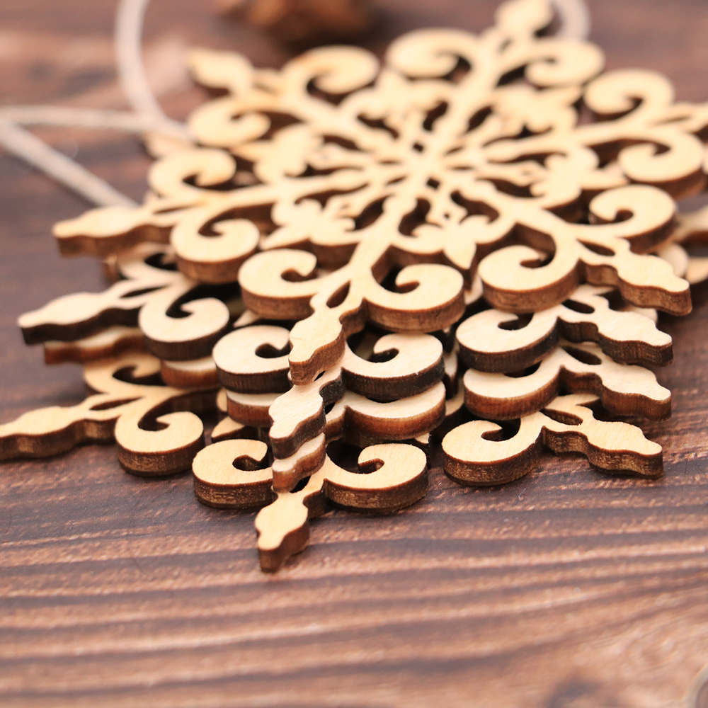 wooden christmas tree ornament