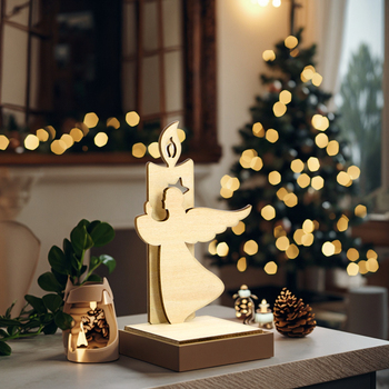 laser cut wood christmas ornament