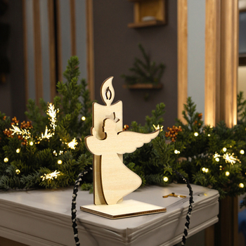 laser cut wood christmas ornament
