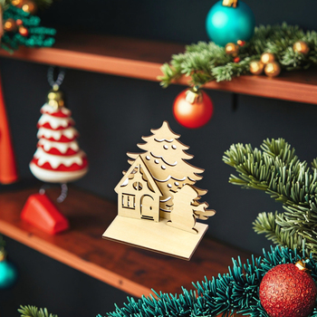 wooden Christmas candlesticks