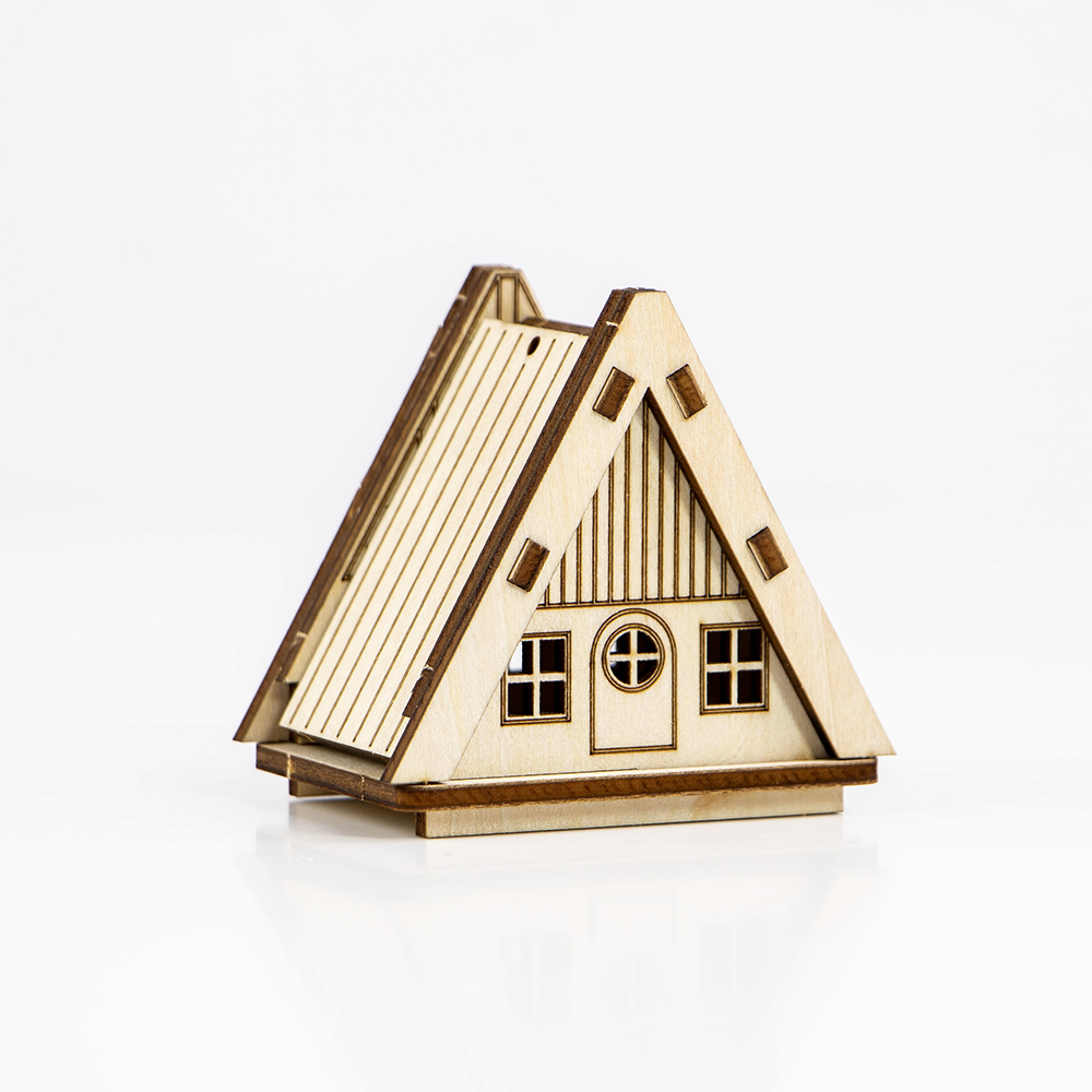 wooden christmas tree ornament