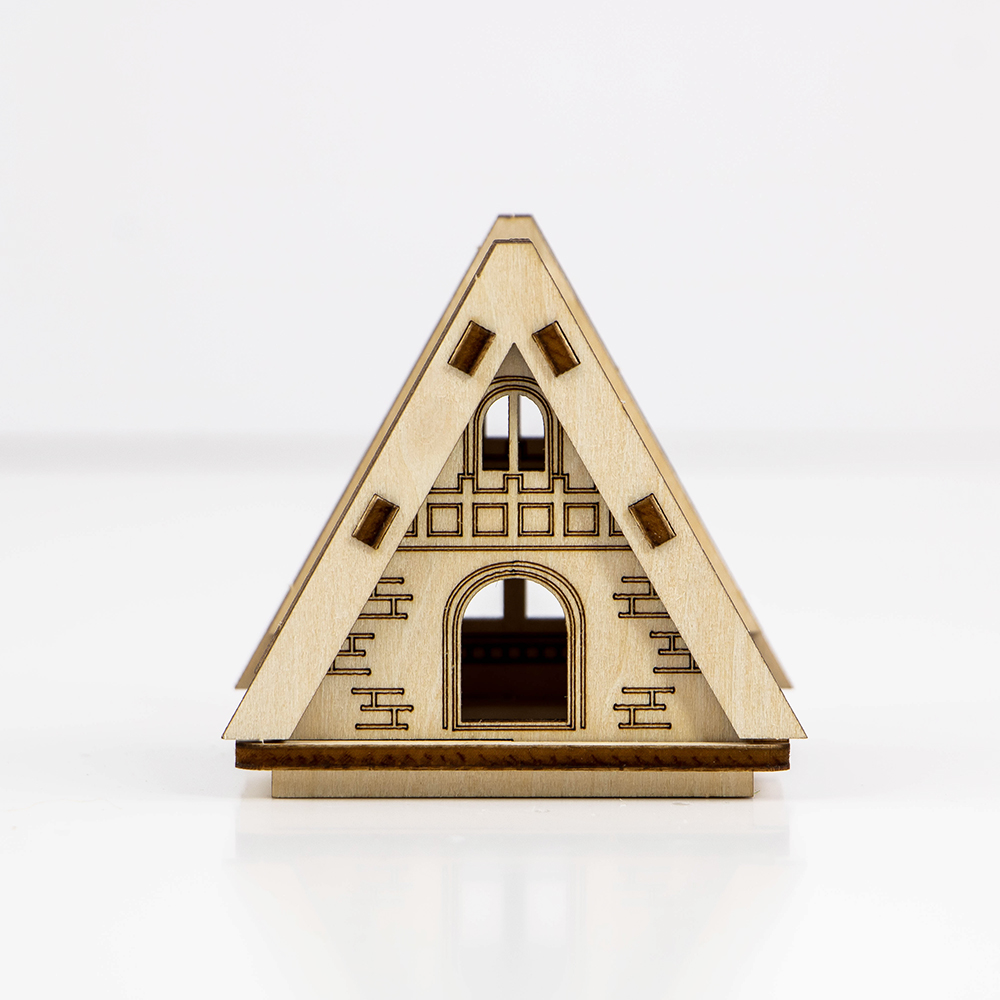 wooden christmas tree ornament