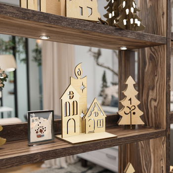 Laser cut wooden Christmas ornaments