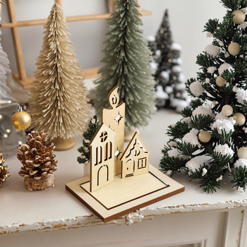 Laser cut wooden Christmas ornaments