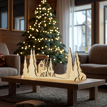 plywood christmas village