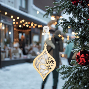 wooden christmas pendants